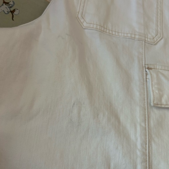 Hudson Women's Maternity Utility Wide-Leg Cargo Jeans in White Size 33 - Picture 10 of 10